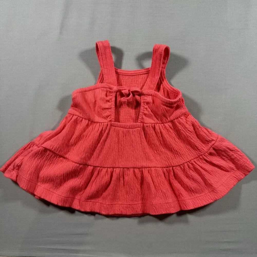 Carters Babygirl Coral Orange Flare Sundress Size 3m
